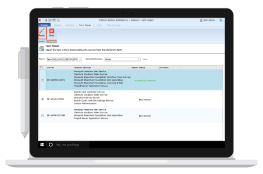 Backup & Data Protection Interface