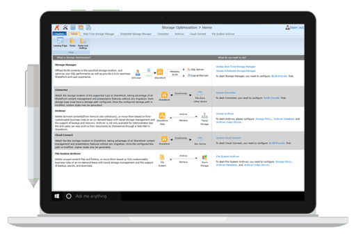 Storage Optimization and Management UI for SharePoint and Office 365