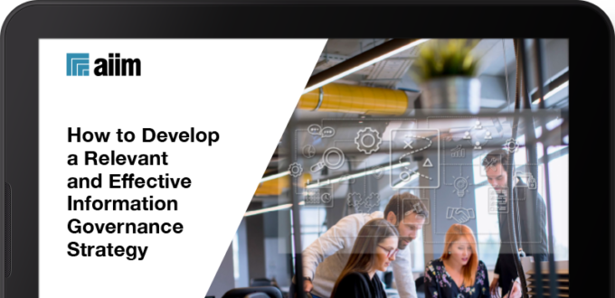 AIIM Information Governance Tablet Mockup