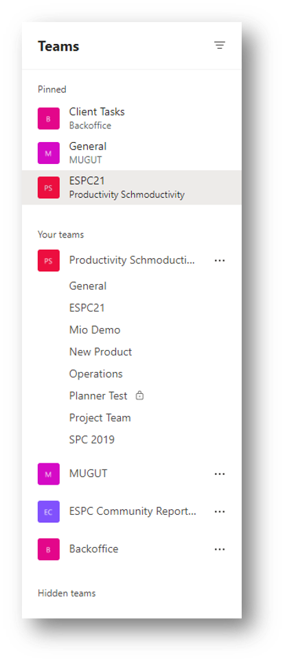 Reorganize Your Teams and Channels