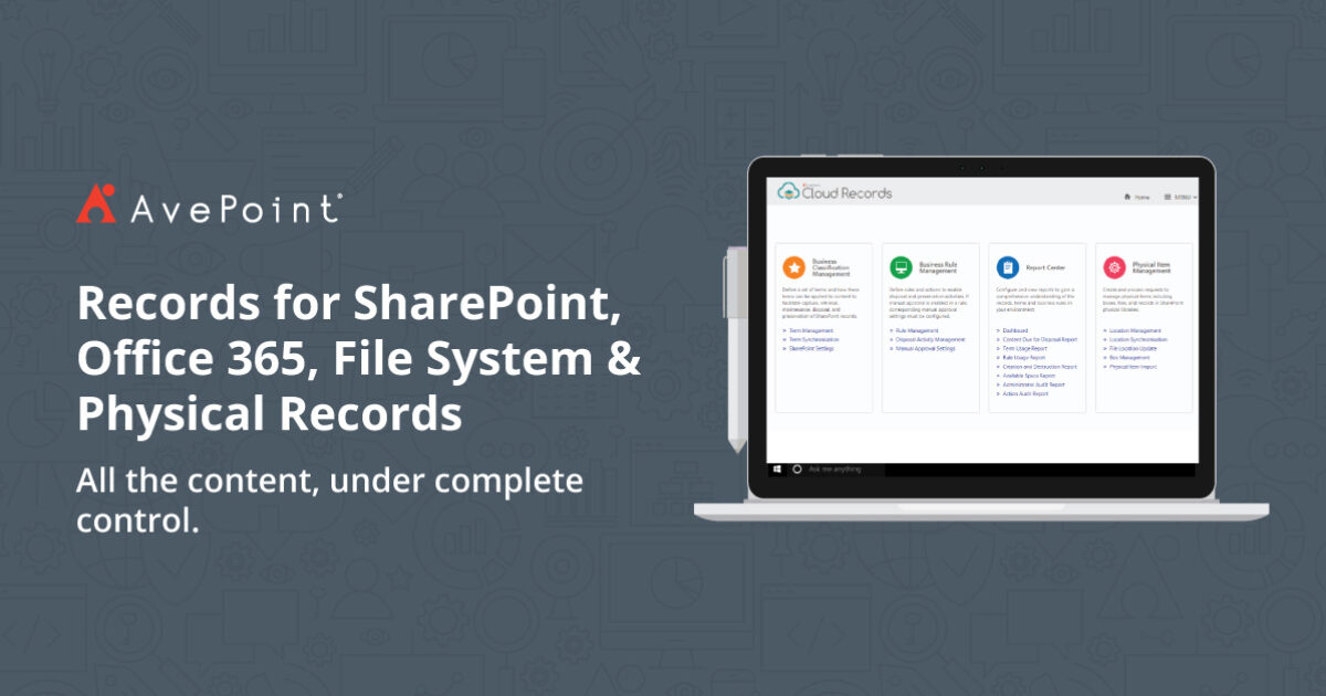 Records Management Software For SharePoint, File Shares, Physical