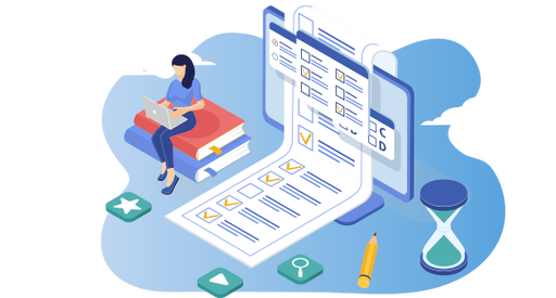 Digital learning and examination slider